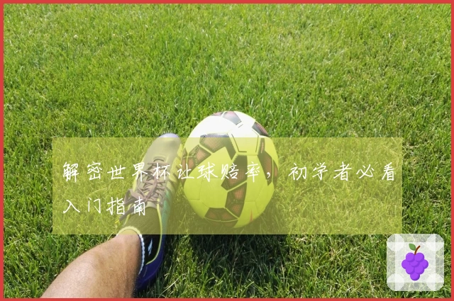 解密世界杯让球赔率，初学者必看入门指南